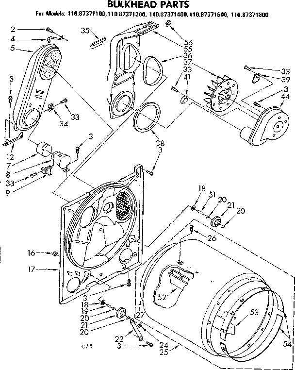 Sears 11087371400 bulkhead parts diagram