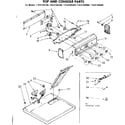 Sears 11087384800 top and console parts diagram