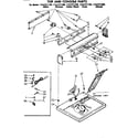 Sears 11087471600 top and console parts diagram