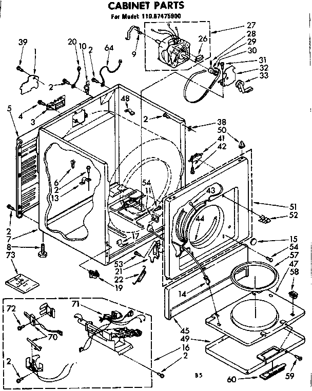 Sears 11087475900 cabinet parts diagram