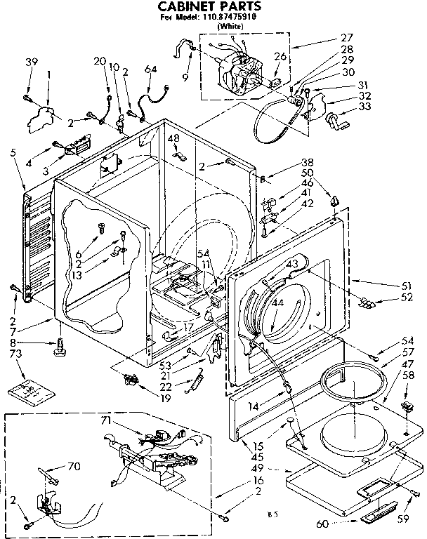 Sears 11087475910 cabinet parts diagram