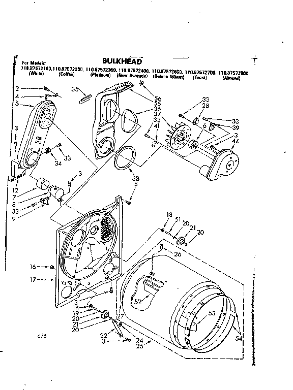 Kenmore 11087572800 bulkhead parts diagram