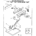 Kenmore 11087576600 top and console parts diagram