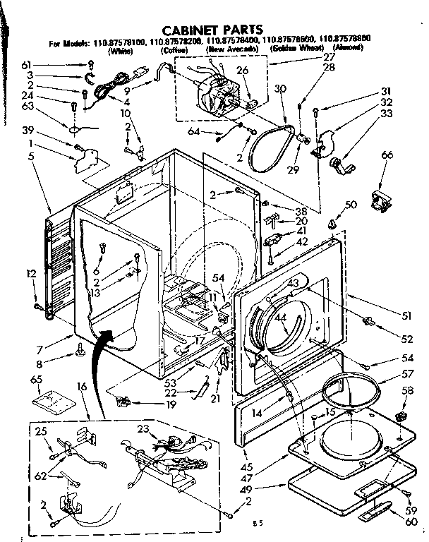 Sears 11087578800 cabinet parts diagram