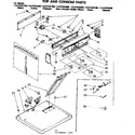 Sears 11087592400 top and console parts diagram