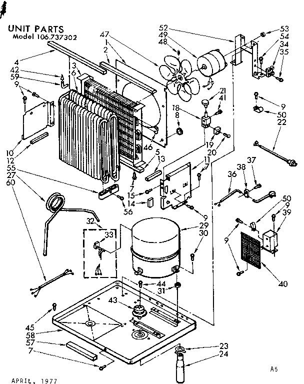 Kenmore 106737302 unit parts diagram