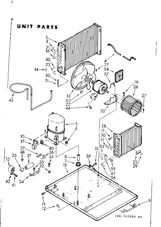 Kenmore 106742990 unit parts diagram