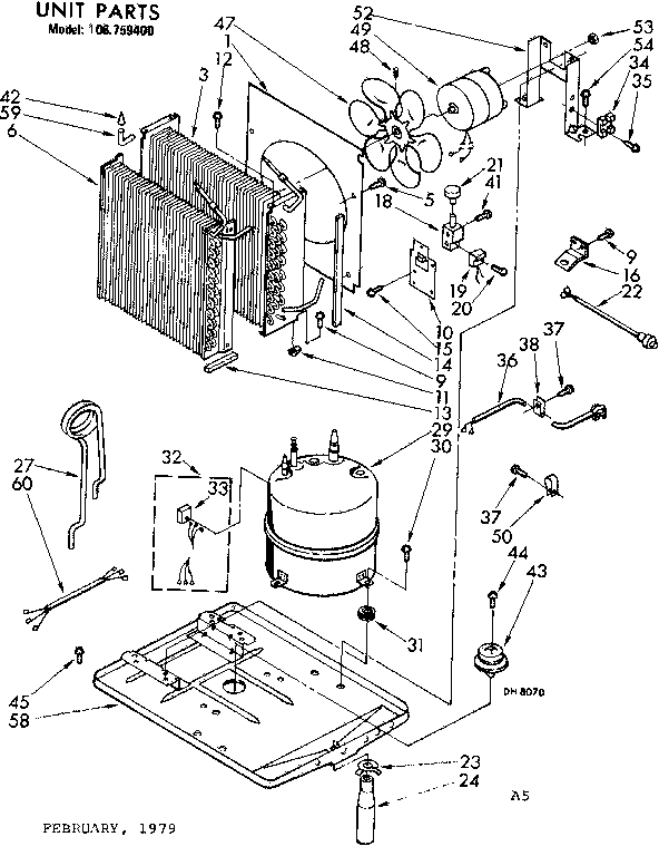 Kenmore 106759400 unit parts diagram