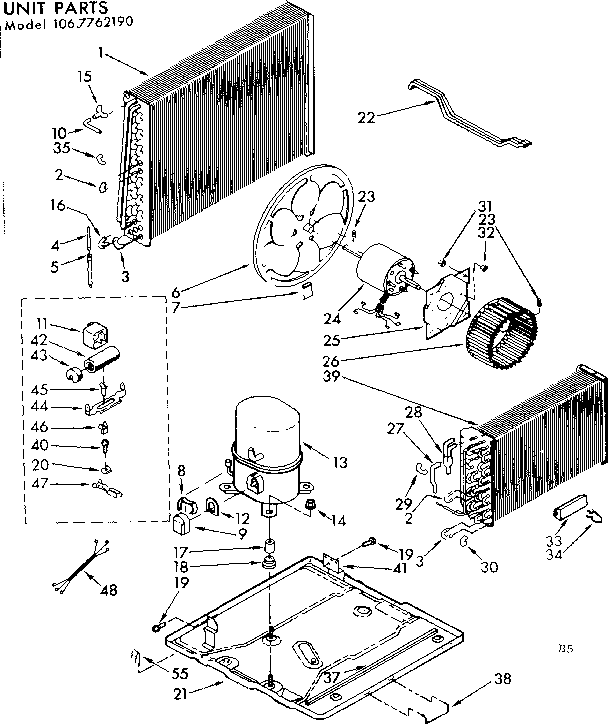 Kenmore 1067762190 unit parts diagram