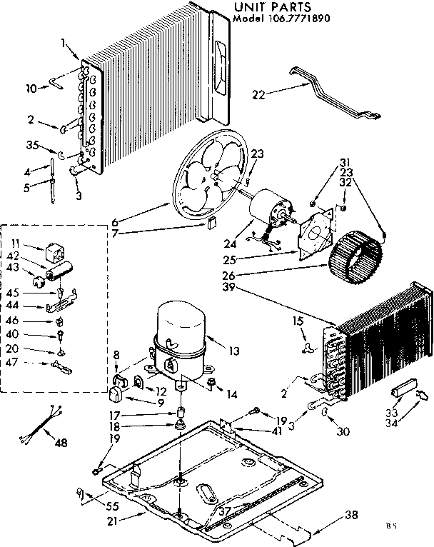 Kenmore 1067771890 unit parts diagram