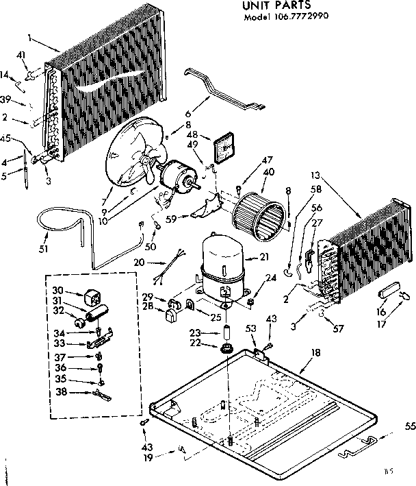 Kenmore 1067772990 unit parts diagram