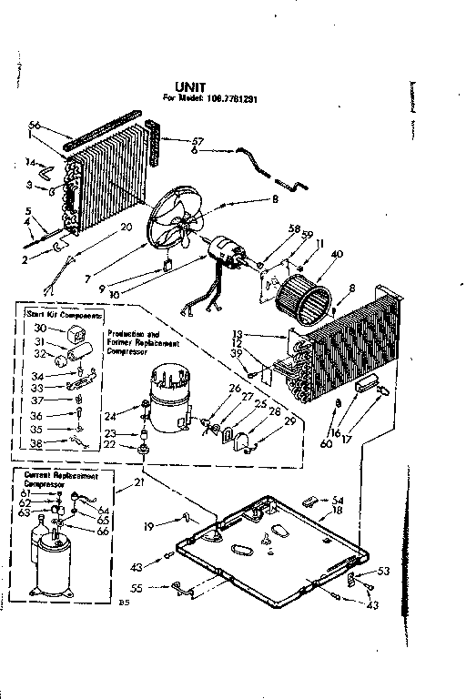 Kenmore 1067781291 unit parts diagram