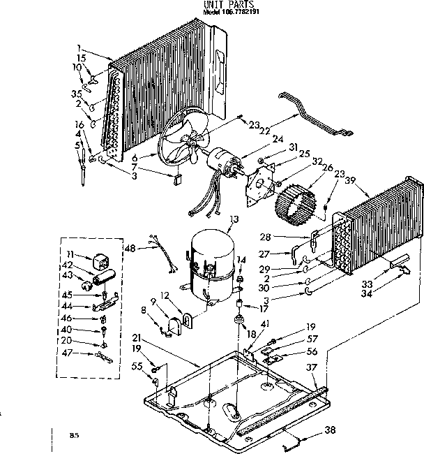 Kenmore 1067782191 unit parts diagram
