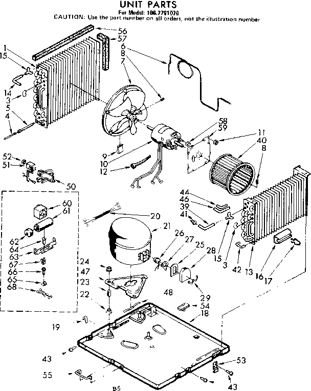 Kenmore 1067791070 unit parts diagram