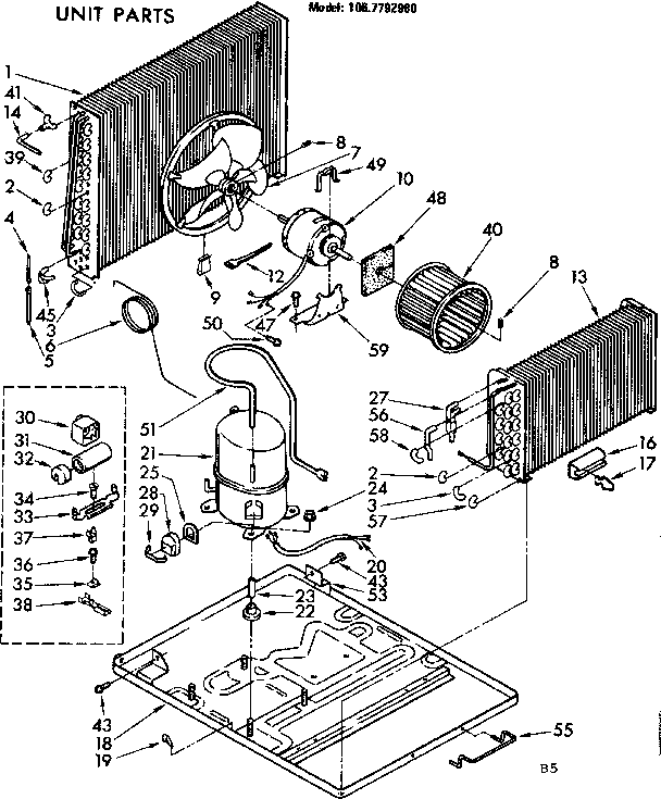 Kenmore 1067792980 unit parts diagram