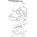Kenmore 106850122 frame and control parts diagram