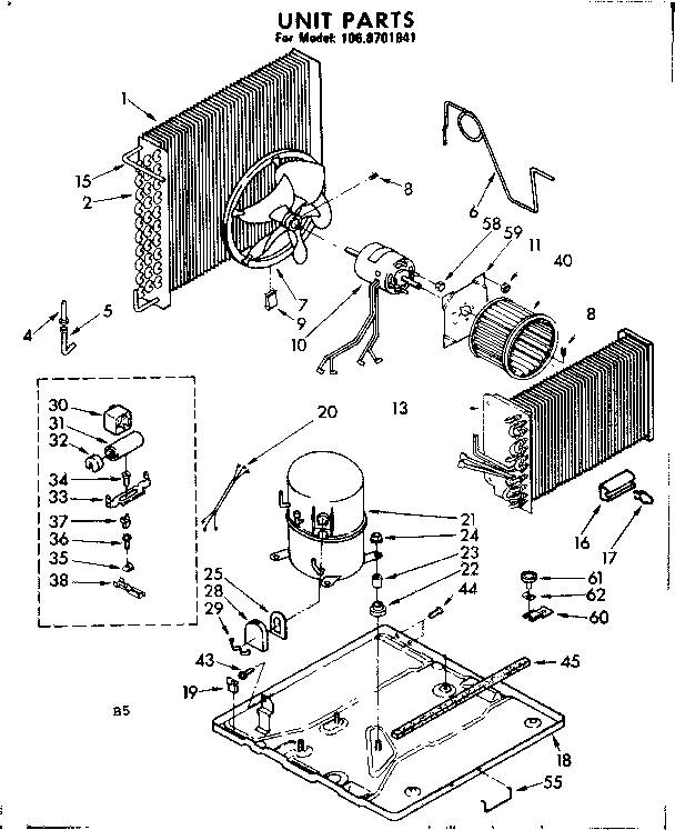 Kenmore 1068701841 unit parts diagram
