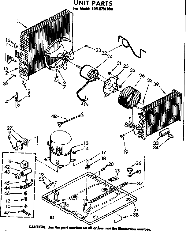 Kenmore 1068701890 unit parts diagram