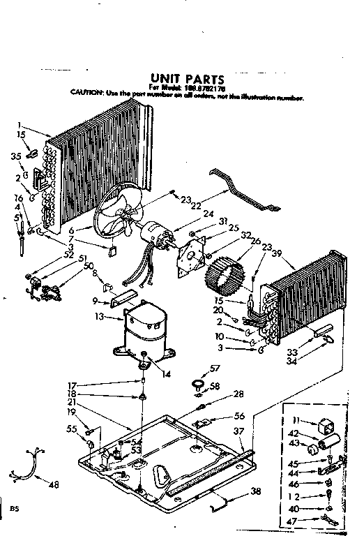 Kenmore 1068702170 unit parts diagram