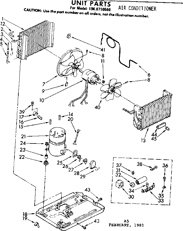 Kenmore 1068710560 unit parts diagram