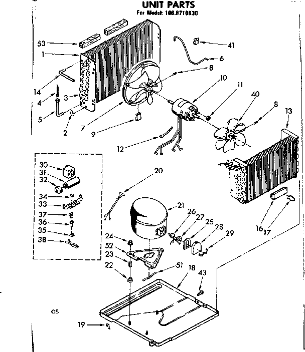 Kenmore 1068710630 unit parts diagram