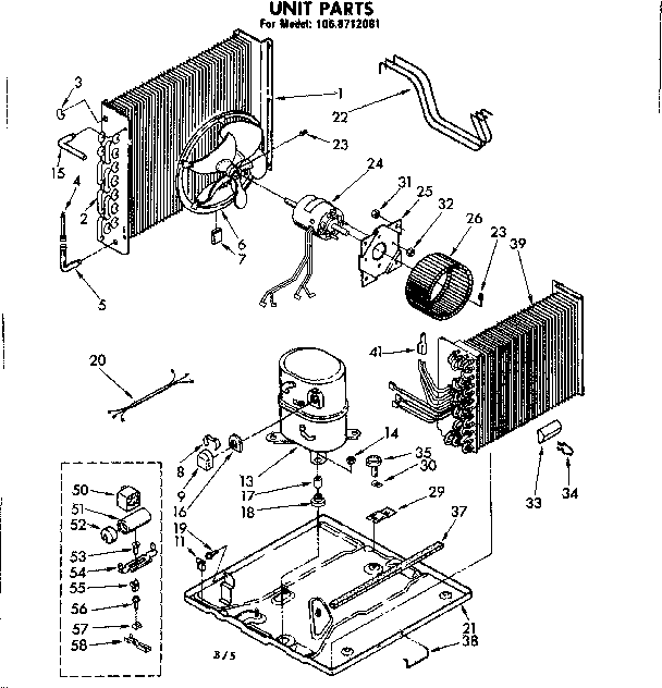 Kenmore 1068712081 unit parts diagram