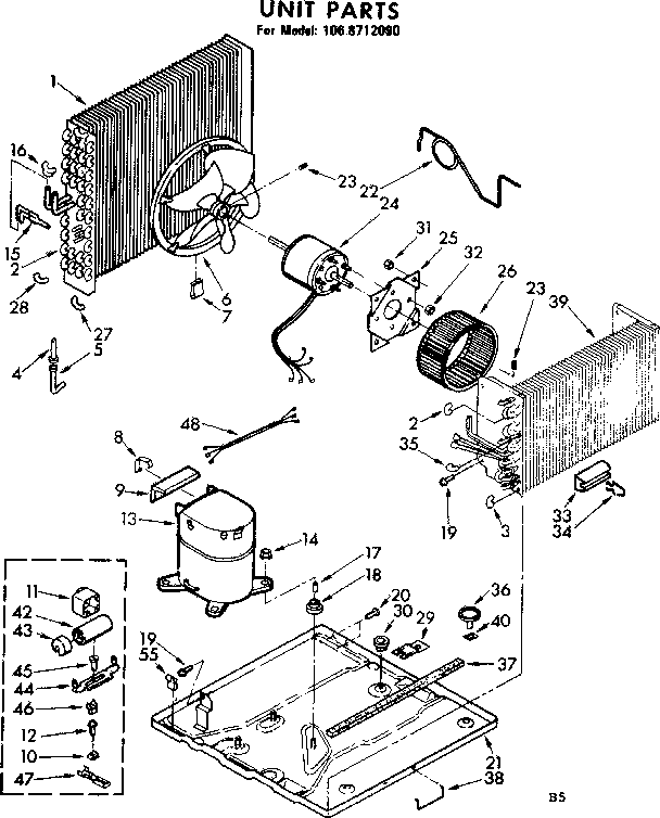 Kenmore 1068712090 unit parts diagram