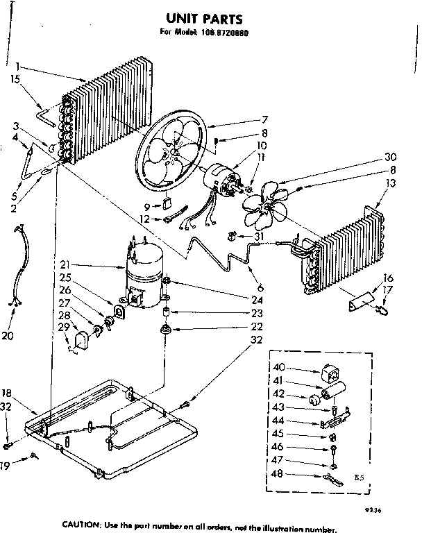 Kenmore 1068720880 unit parts diagram