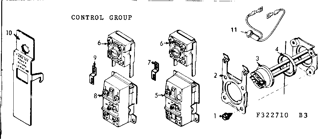 Kenmore 153322710 control group diagram