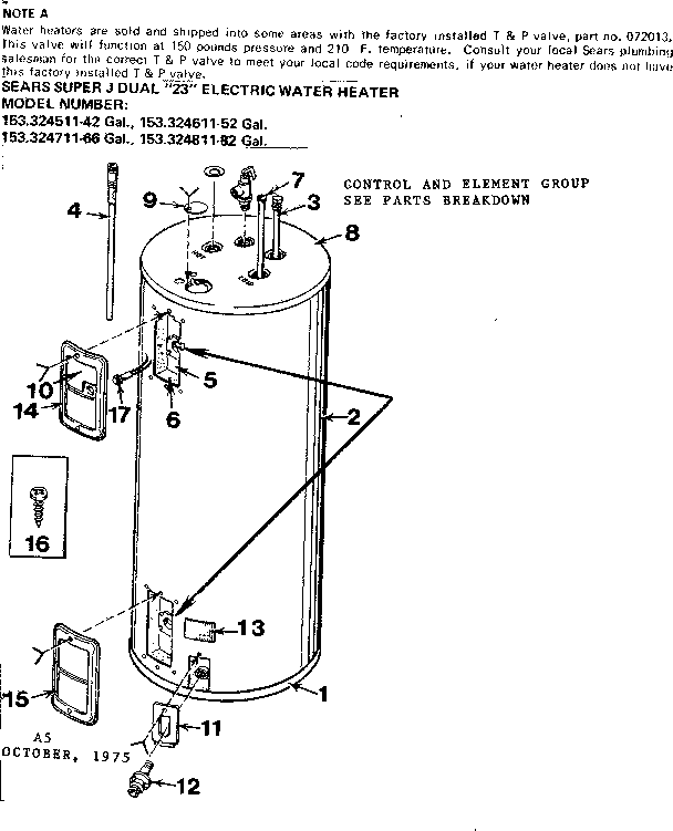 Kenmore 153324811 non-functional replacement parts diagram