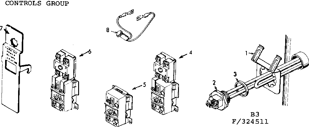 Kenmore 153324811 controls group diagram
