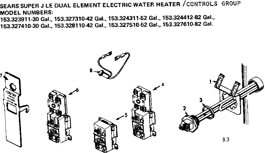 Kenmore 153327410 controls group diagram