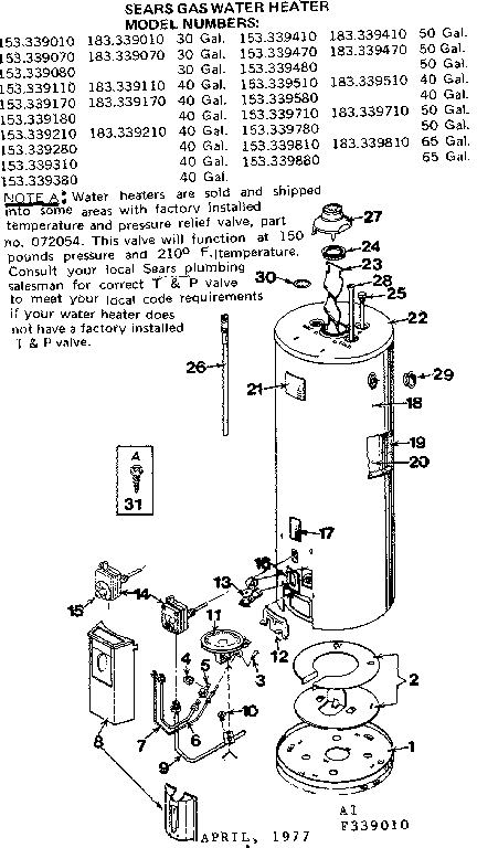 Kenmore 153339470 replacement parts diagram
