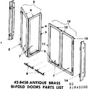Kenmore 155845200 bi-fold door diagram