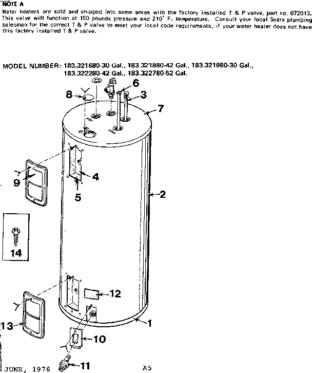 Kenmore 183322780 replacement parts diagram