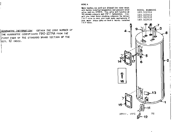 Kenmore 183322610 replacement parts diagram