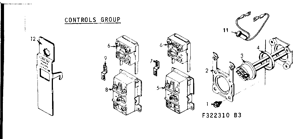 Kenmore 183322610 controls group diagram