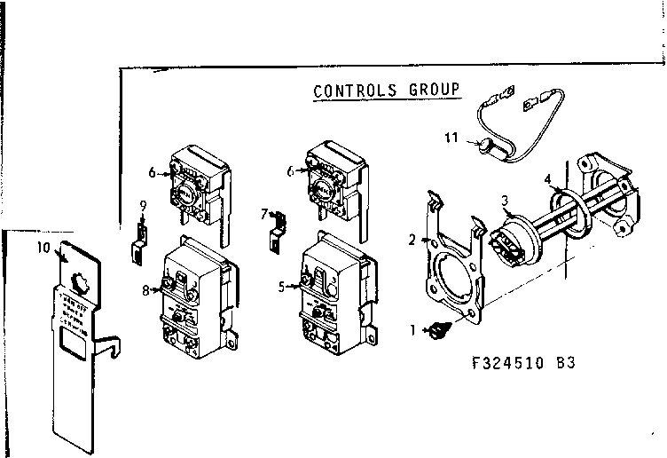 Kenmore 183324610 controls group diagram