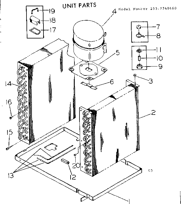 Kenmore 2537740660 unit parts diagram