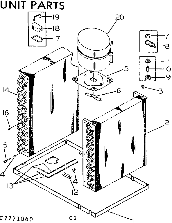 Kenmore 2537771060 unit parts diagram