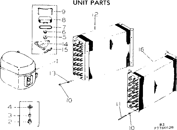 Kenmore 2537780620 unit parts diagram