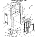 Kenmore 2537780660 cabinet and front parts diagram