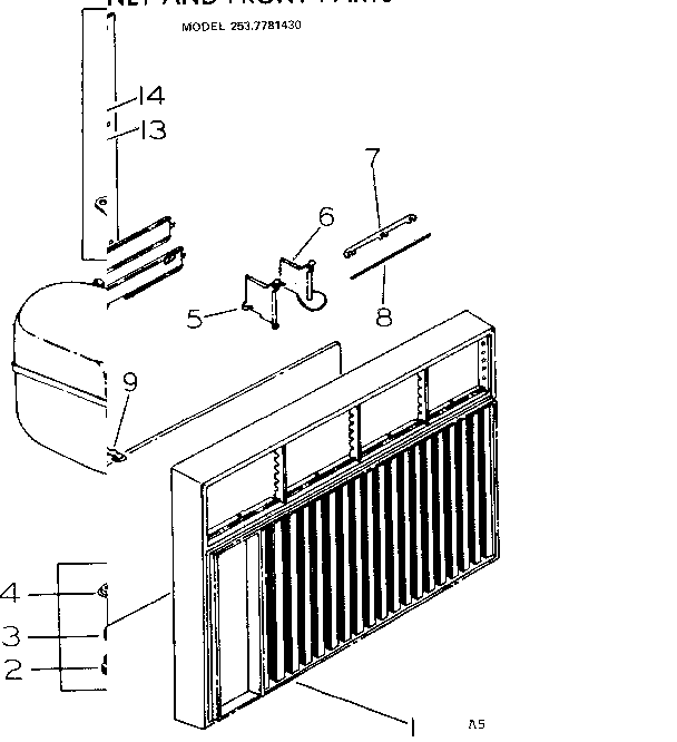 Kenmore 2537781420 refrigeration system diagram