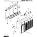 Kenmore 2537781431 cabinet and front parts diagram