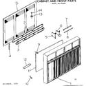 Kenmore 2537781450 cabinet and front parts diagram