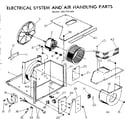 Kenmore 2537781450 electrical system and air handling parts diagram
