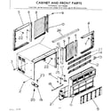 Kenmore 2537790890 cabinet and front parts diagram