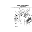 Kenmore 2537791410 cabinet and front parts diagram