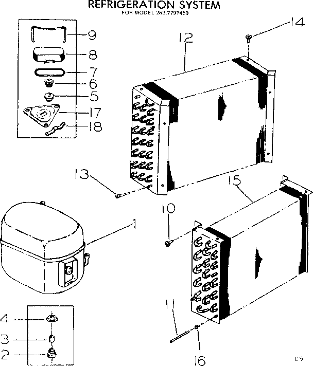 Kenmore 2537791450 refrigeration system diagram