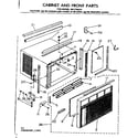 Kenmore 2537792312 cabinet and front parts diagram